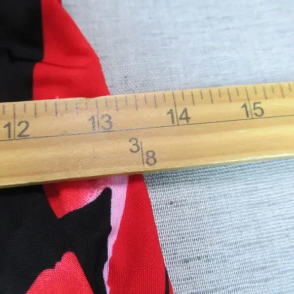 Maggy London Dress Womens Size 4 Black Red Floral Halter Sexy Flirty Tropical - Picture 8 of 10